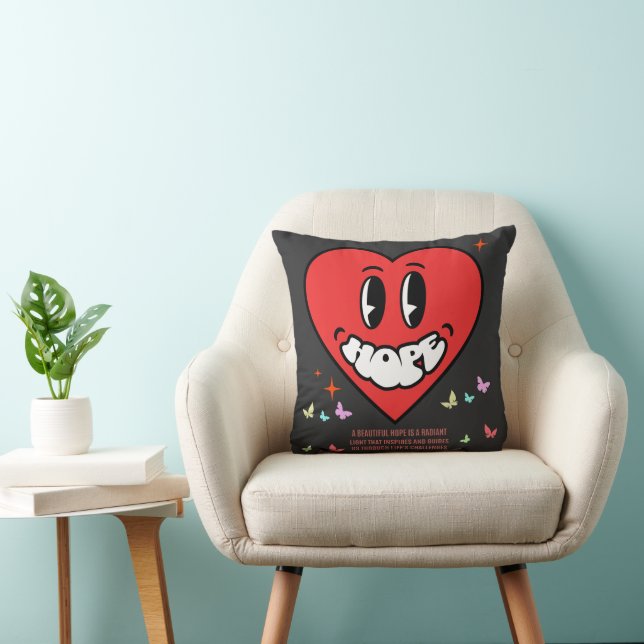 Cojín Decorativo Hope Heart | Mensaje positivo | Autoamor (Silla)