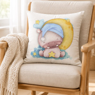 Cojín Decorativo Hora de dormir del bebé hipopótamo