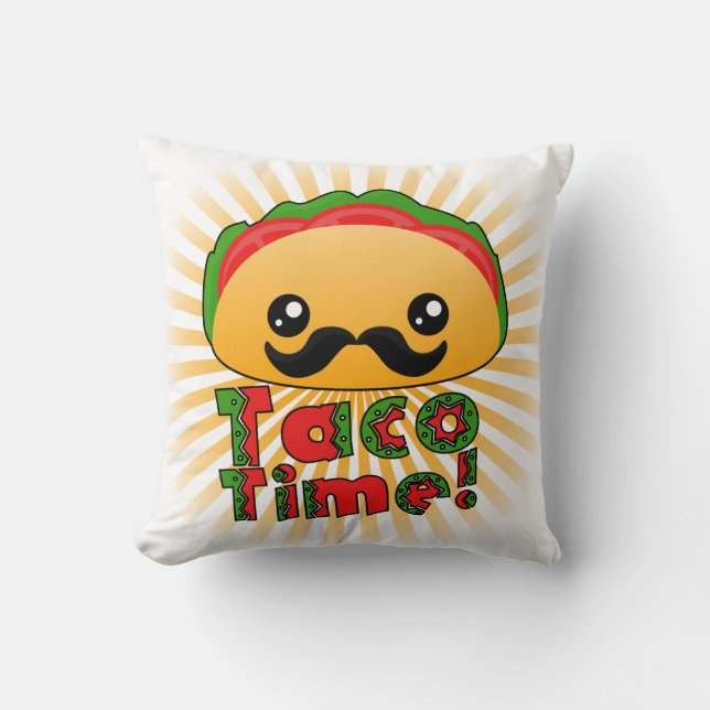 Cojín Decorativo Hora de Taco (Anverso)