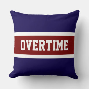 Cojín Decorativo HORAS EXTRA Negrita Azul Marino Vintage Rojo Blanc