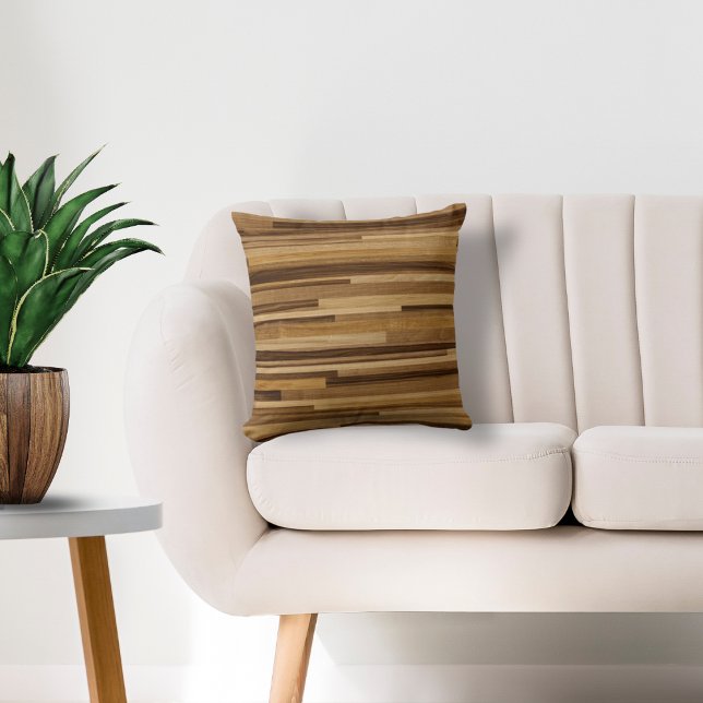 Cojín Decorativo Horizontal de franja de madera (Subido por el creador)