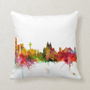 Cojín Decorativo Horizonte de Liverpool Inglaterra