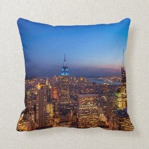 Cojín Decorativo Horizonte de oro de New York City