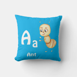 Cojín Decorativo Hormiga personaliza ABC: Letra A - Agrega tu nombr