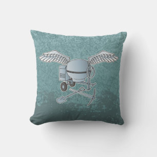 Cojín Decorativo Hormigonera gris azul