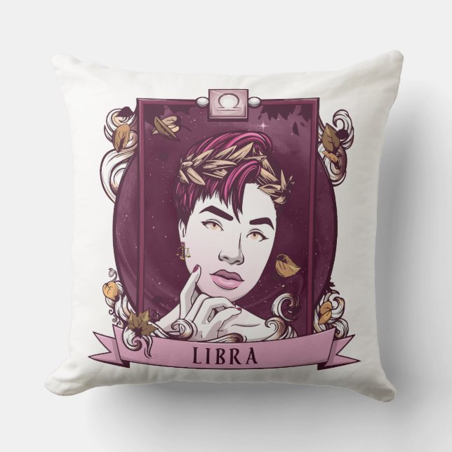 Cojín Decorativo Horóscopo - LIBRA (Anverso)