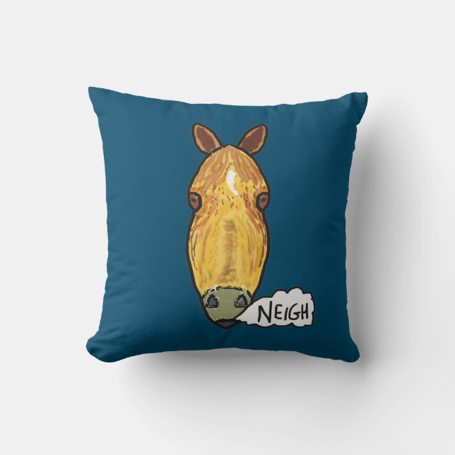 Cojín Decorativo Horse Face Neigh (Anverso)