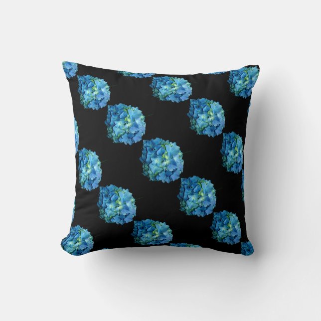 Cojín Decorativo Hortensia Azul (Anverso)