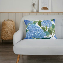 Hortensia Azul Acuarela Floral Costero