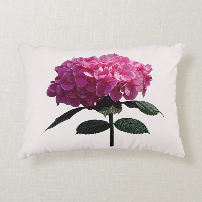 Cojín Decorativo Hortensia Rosa Delicada (Anverso)