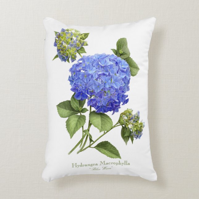 Cojín Decorativo Hortensias Azules (Frente (Vertical))
