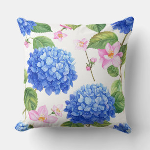 Cojín Decorativo Hortensias Azules