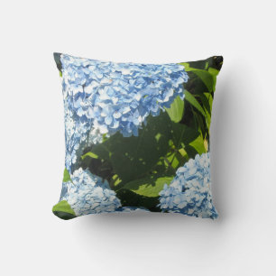 Cojín Decorativo Hortensias Azules Suaves Elegantes
