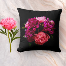 Hortensias dramáticas de color rosa y púrpura