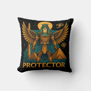 Cojín Decorativo Horus el Protector – Halcón Egipcio Antiguo Audaz