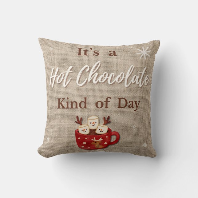 Cojín Decorativo Hot Chocolate Throw Pillow (Anverso)