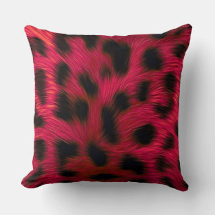 Cojín Decorativo Hot Pink Leopard Print Faux 