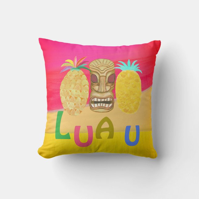 Cojín Decorativo Hot Pink Luau (Anverso)