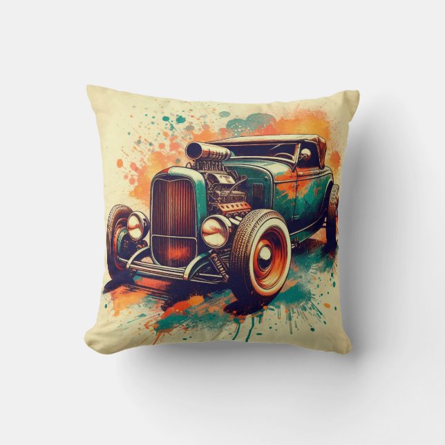 Cojín Decorativo Hot Rod (Anverso)
