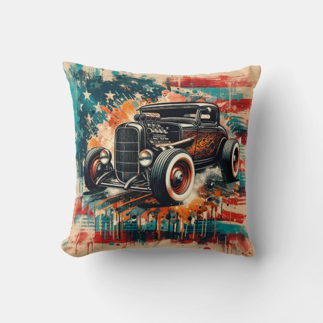 Cojín Decorativo Hot Rod (Anverso)