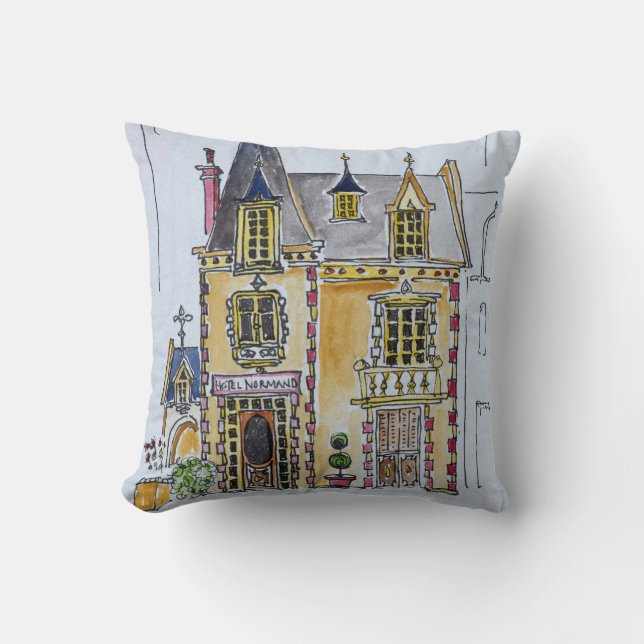 Cojín Decorativo Hotel Normandía| Cobourg, Francia (Anverso)
