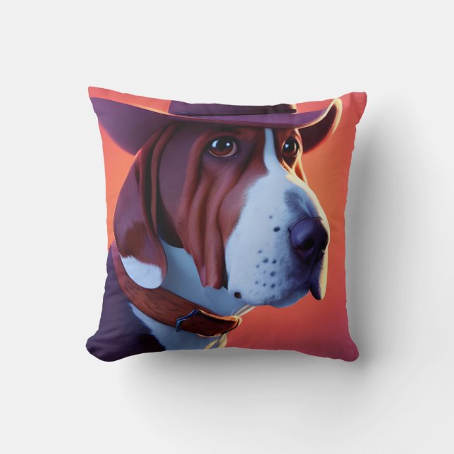 Cojín Decorativo Hound Basset (Anverso)