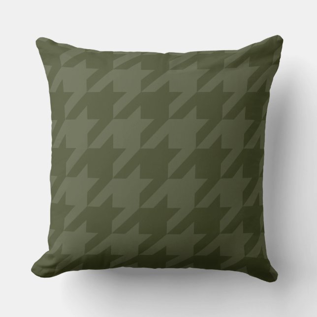 Cojín Decorativo Houndstoth de Forest Moss (Anverso)