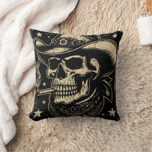 Cojín Decorativo Howdy Putos Funny Skull Retro Vintage
