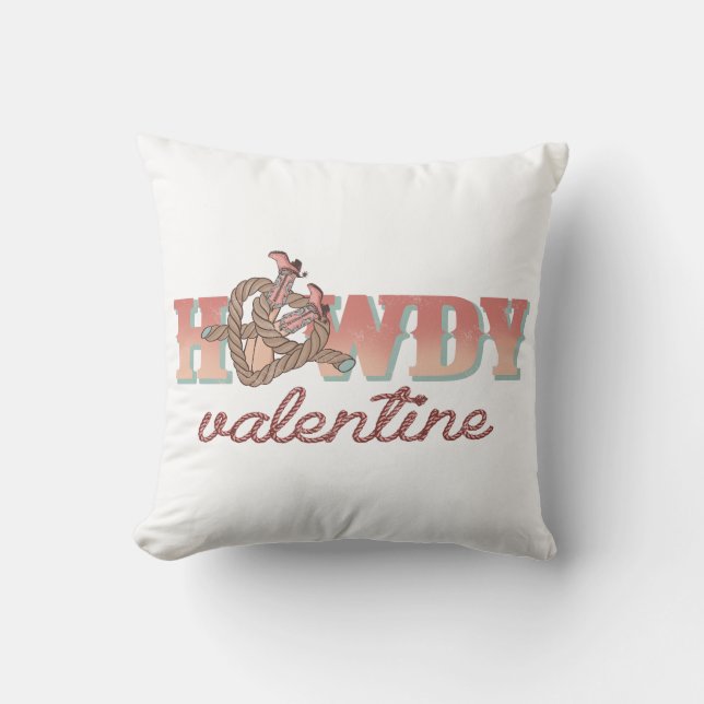 Cojín Decorativo Howdy Valentine (Anverso)