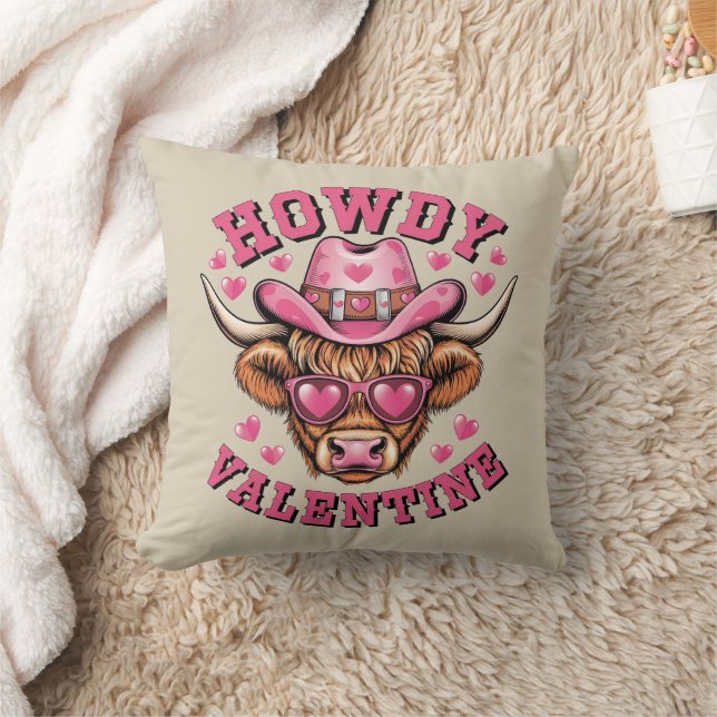 Cojín Decorativo Howdy Valentine Cow Valentines Da&y Coquette Love (Manta)