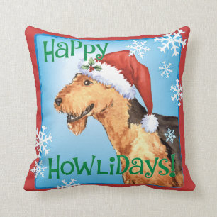 Cojín Decorativo Howliday feliz Airedale