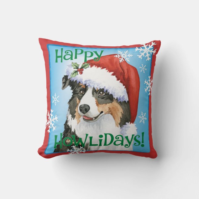 Cojín Decorativo Howliday feliz Aussie (Anverso)