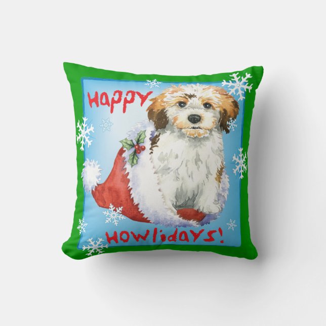 Cojín Decorativo Howliday feliz Havanese (Anverso)