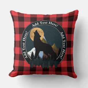 Cojín Decorativo Howling Wolf Full Moon