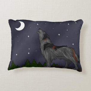 Cojín Decorativo Howling Wolf (Gris)