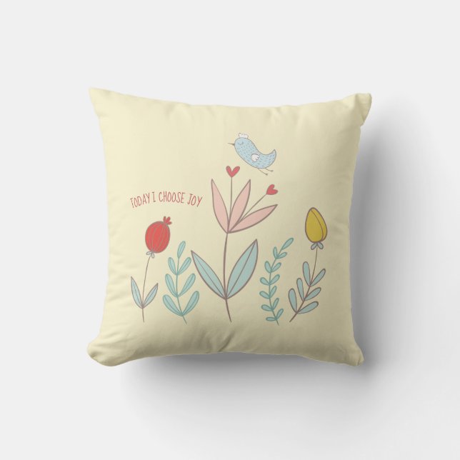 Cojín Decorativo Hoy Elijo Alegría (Anverso)