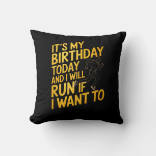 Cojín Decorativo Hoy es mi cumpleaños y correré si quiero
