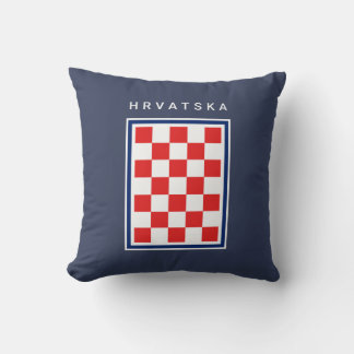 Cojín Decorativo Hrvatska Checker Azul Frontera