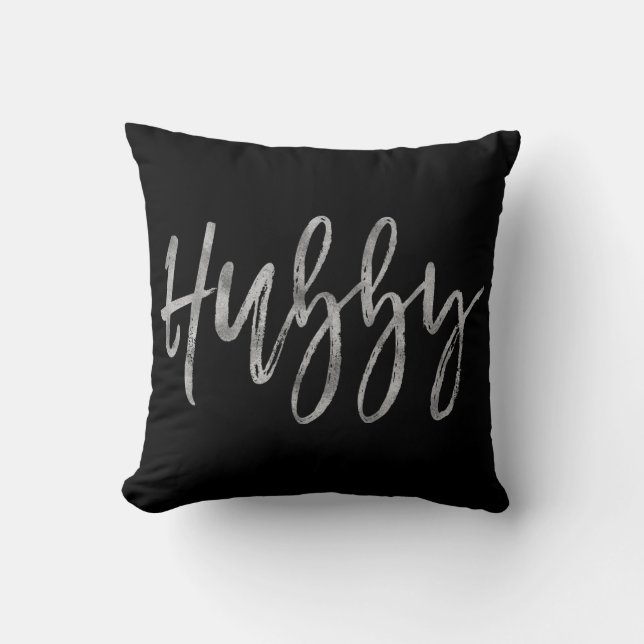 Cojín Decorativo Hubby Faux Relieve metalizado plateado Pillow (Anverso)