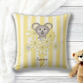 Cojín Decorativo Huelga amarilla Curte Baby Koala Oso Habitación In
