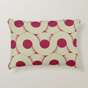 Cojín Decorativo Huelga de Moebius: Infinita mosaico rojo-verde