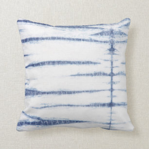Cojín Decorativo Huelga Shibori, añil más reciente
