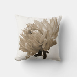 Cojín Decorativo huella dahlia sepia