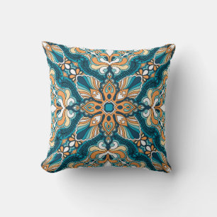 Cojín Decorativo huella de adorno de paisley de vintage. Cabeza de 