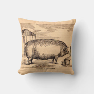 Cojín Decorativo Huella de cerdo del siglo XIX "Breeder in Good Fle