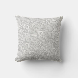 Cojín Decorativo huella de flor blanca