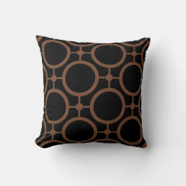 Cojín Decorativo Huella de patrón geométrico de puntas de polka de 