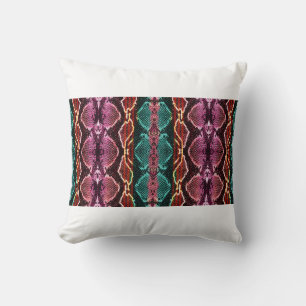 Cojín Decorativo Huella de serpientes. patrón de serpiente. Impresi