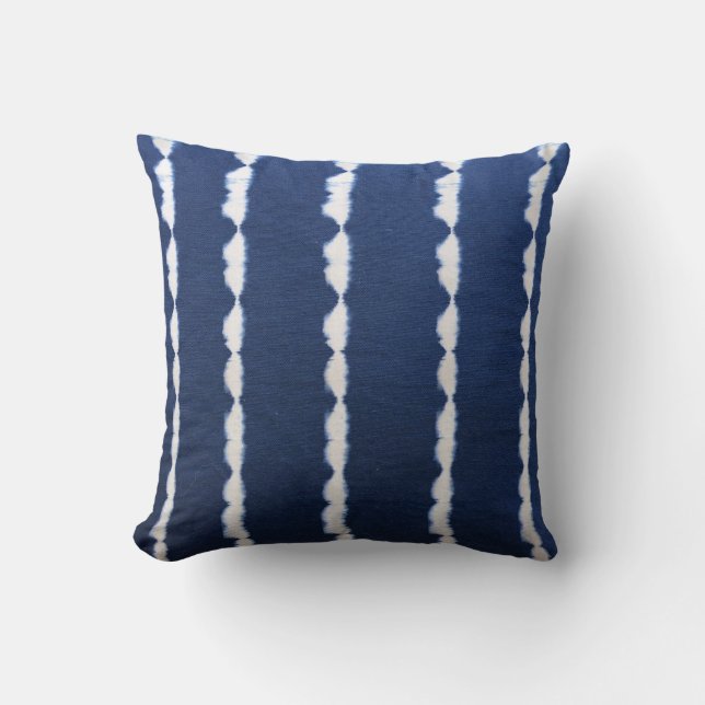 Cojín Decorativo Huella de tinta azul índigo (Anverso)