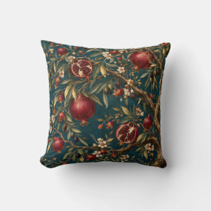 Cojín Decorativo Huerto de granadas Rubí Teal